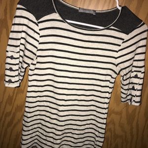 black and white striped shirt